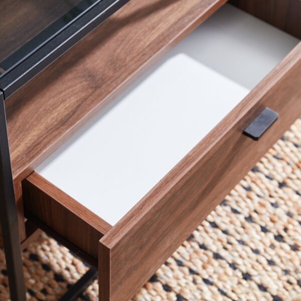 طاولة جانبية بسطح زجاج ران من روبي