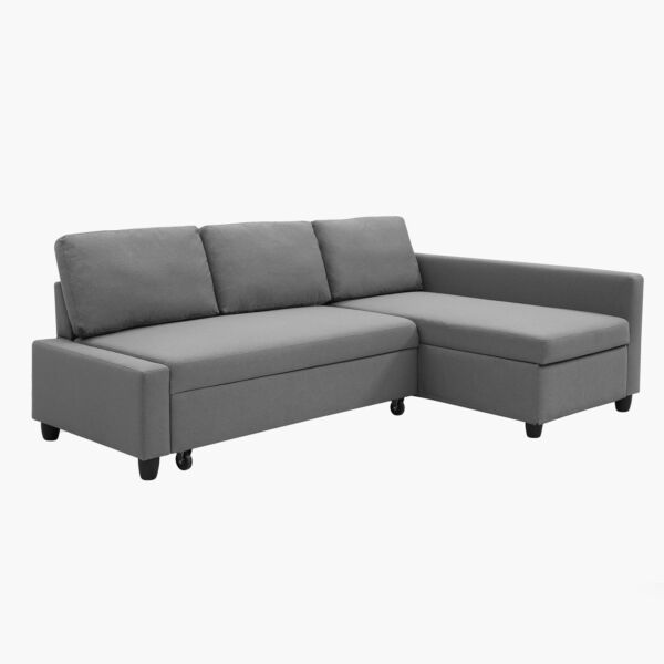 كنبة سرير زاوية يمين يسار ب ـ3 مقاعد مع مساحة تخزين سبيسر