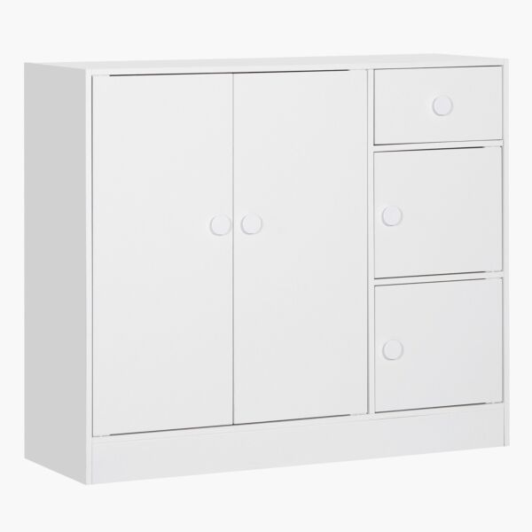 دولاب أطفال 4 أبواب بدرج من فانيلا كودي