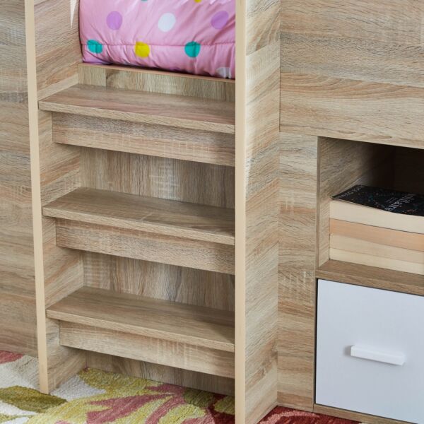 سرير فردي علوي بوحدة تخزين من كوبر كوستاجات - 90x190 سم