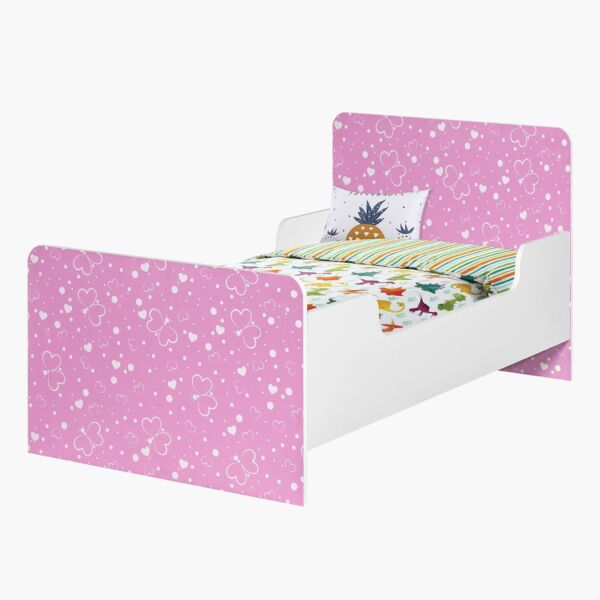 سرير أطفال بتصميم فراشة من فانيلا - 70x130 سم