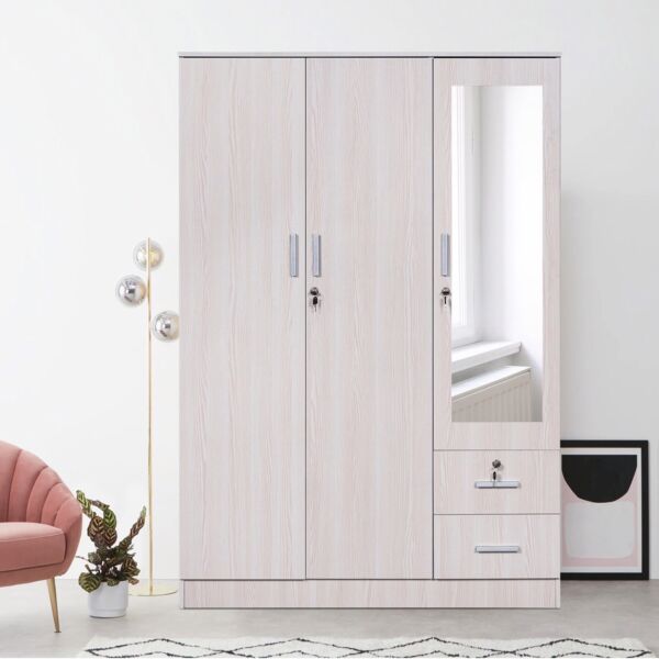 خزانة ملابس 3 أبواب بدرجين - بيلا