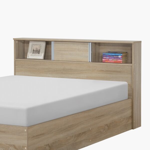 سرير كوين بلوح رأسي مع مساحة تخزين أوسيس كامبريدج - 160x200 سم