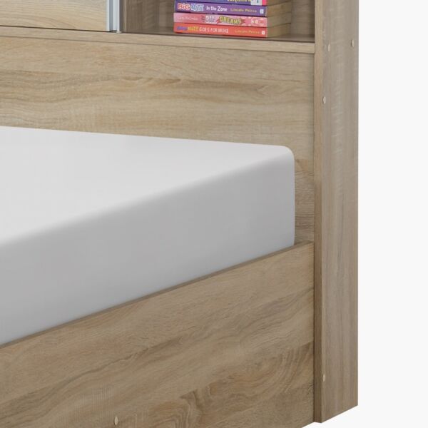 سرير كوين بلوح رأسي مع مساحة تخزين أوسيس كامبريدج - 160x200 سم