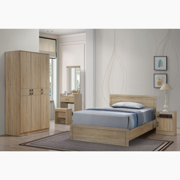 طاولة تزيين بدرج واحد مع مرآة وكرسي أوسيس