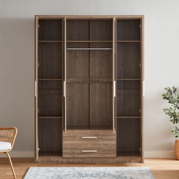 دولاب ملابس 4 أبواب ودرجين ومرآتين من كيرفي