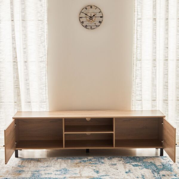 طاولة تلفزيون كبيرة 180 سم للأجهزة حتى 75 بوصة من إدموند