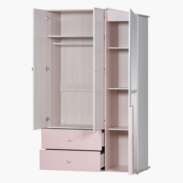 دولاب ملابس بـ3 أبواب ودرجين مع مرآة آنا