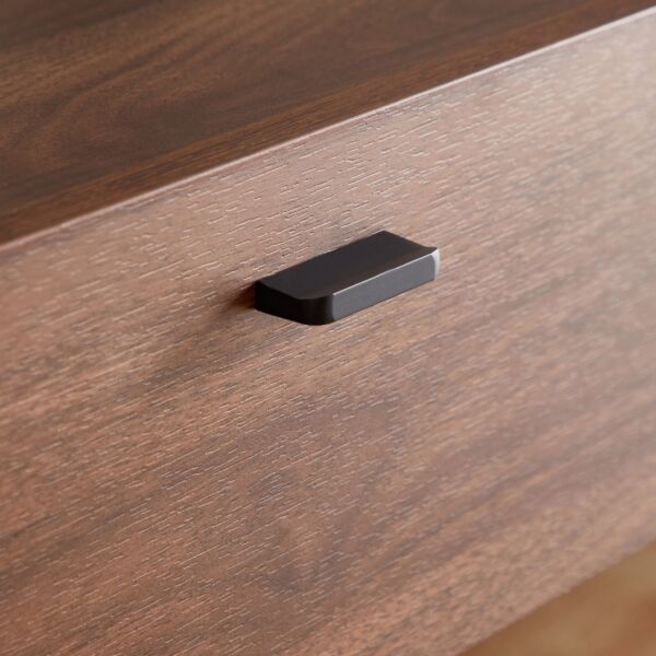 طاولة تلفزيون حتى 70 بوصة بسطح زجاجي من روبي