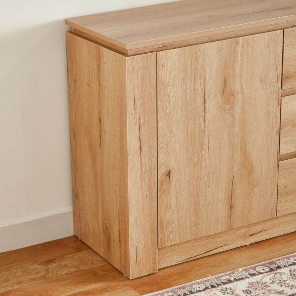 خزانة بوفيه جانبية بـ3 أدراج وبابين من بالي