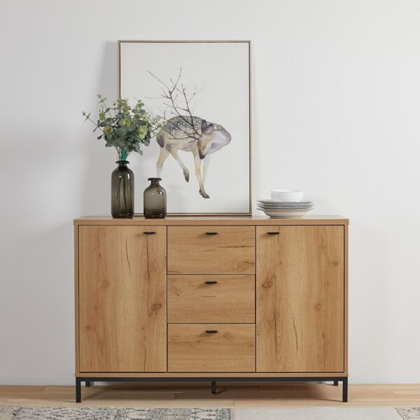 خزانة بوفيه جانبية ببابين و3 أدراج من أوربان