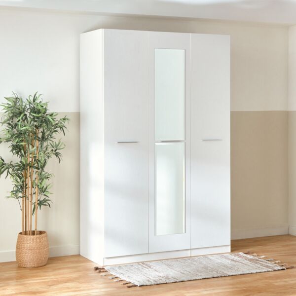 خزانة ملابس 3 أبواب بمرآة - فرانكفورت