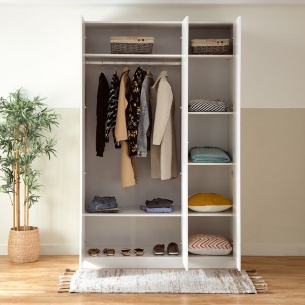 خزانة ملابس 3 أبواب بمرآة - فرانكفورت