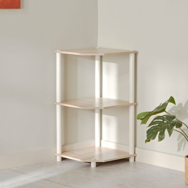 رف زاوية 3 طوابق من بيج