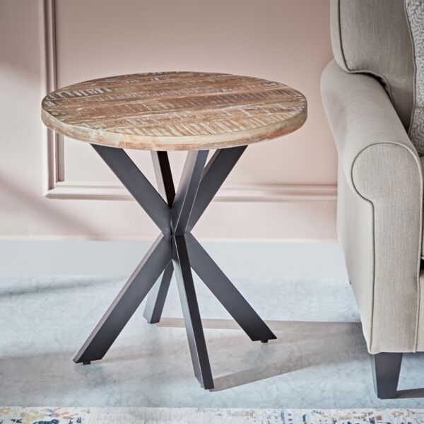 طاولة جانبية من الخشب الصلب من ليكا