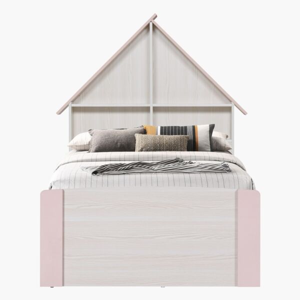 سرير فردي بلوح رأسي بمساحة تخزين من آنا - 90x200 سم