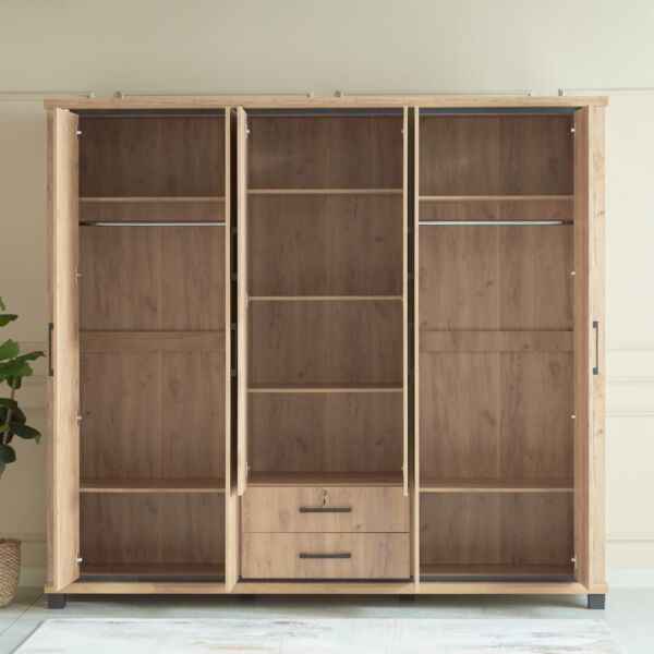 دولاب ملابس 6 أبواب بدرجين ومرآتين وقفل من بلفورت