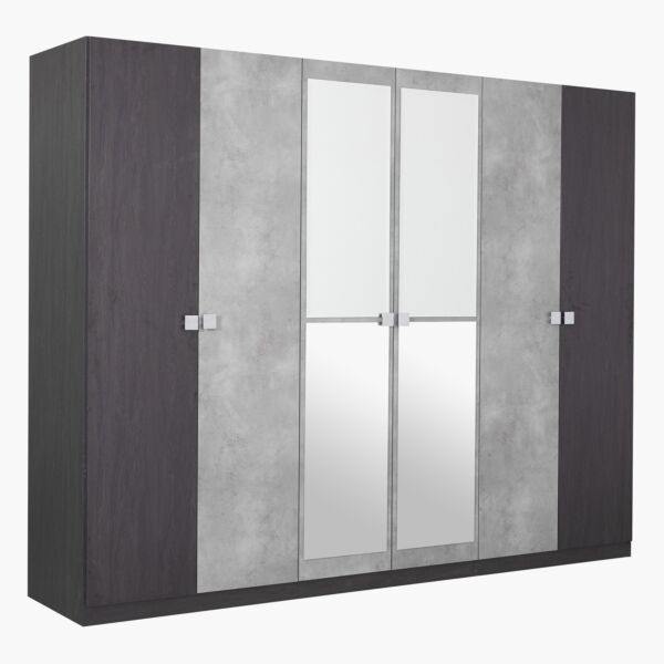 دولاب ملابس 6 أبواب بمرآة من كامبريدج