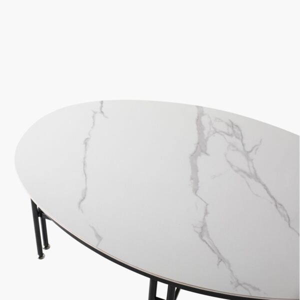 طاولة قهوة من الحجر الملبد و4 مقاعد من كومباكت