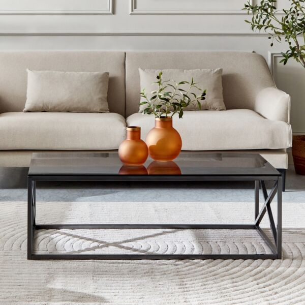 طاولة قهوة بسطح زجاج من ميلودي