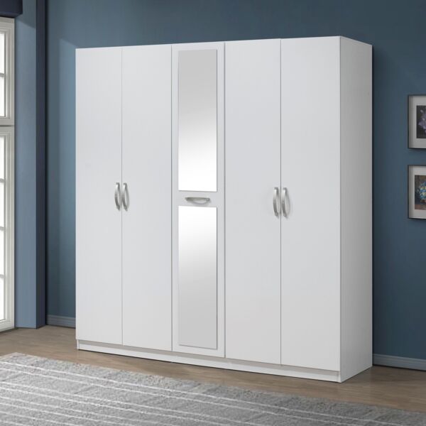 دولاب ملابس بمرآة و5 أبواب من كولتورب بلس