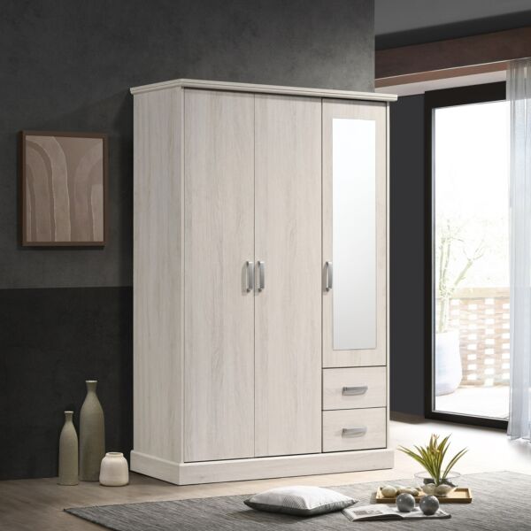 خزانة ملابس 3 أبواب ودرجين ومرآة - بلير