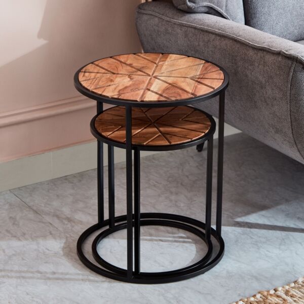 طقم طاولات جانبية متداخلة قطعتين من سواث