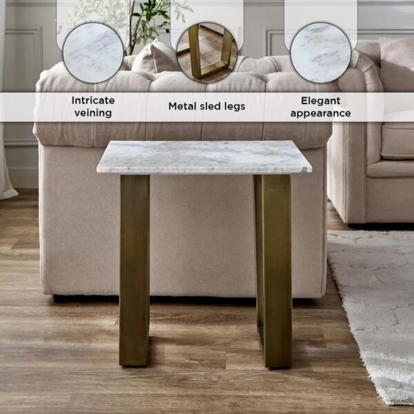 طاولة جانبية بسطح رخام من سيلفرادو