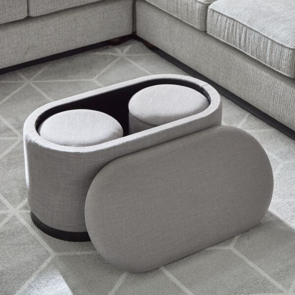 طقم مقعد ومسند قدم بمساحة تخزين من إيفلين