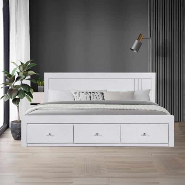 سرير كينج بـ3 أدراج من كورنيل - 180x200 سم