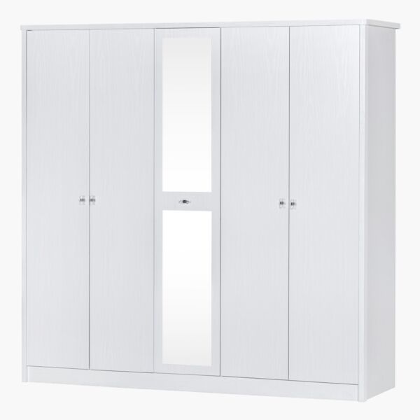 دولاب ملابس 5 أبواب مع مرآة - كورنيل