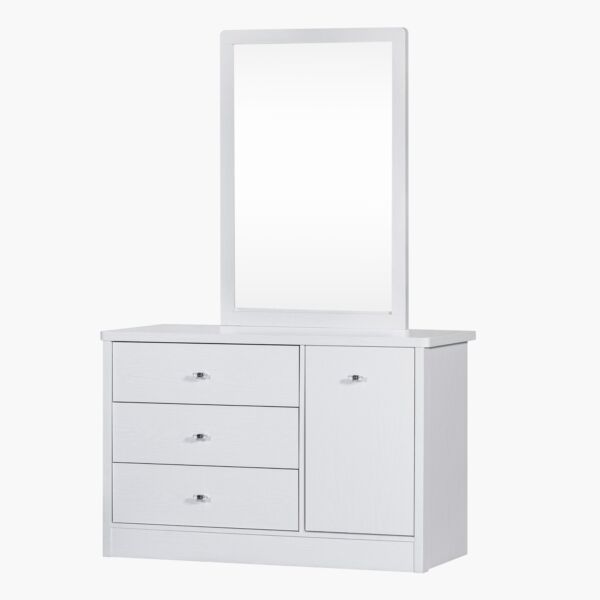 طاولة تزيين ماستر بباب واحد مع 3 أدراج من كورنيل