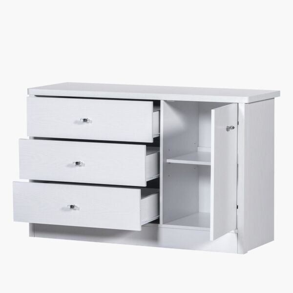 طاولة تزيين ماستر بباب واحد مع 3 أدراج من كورنيل