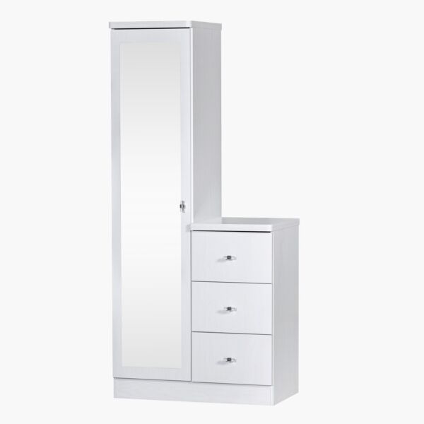 طاولة تزيين طويلة 3 أدراج مع مرآة من كورنيل