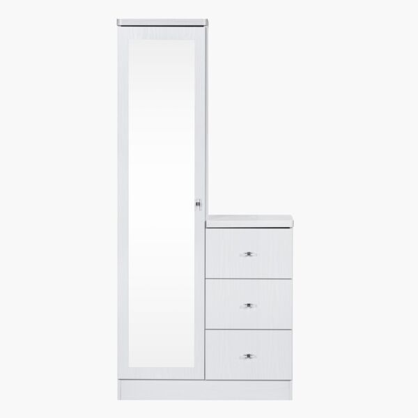 طاولة تزيين طويلة 3 أدراج مع مرآة من كورنيل