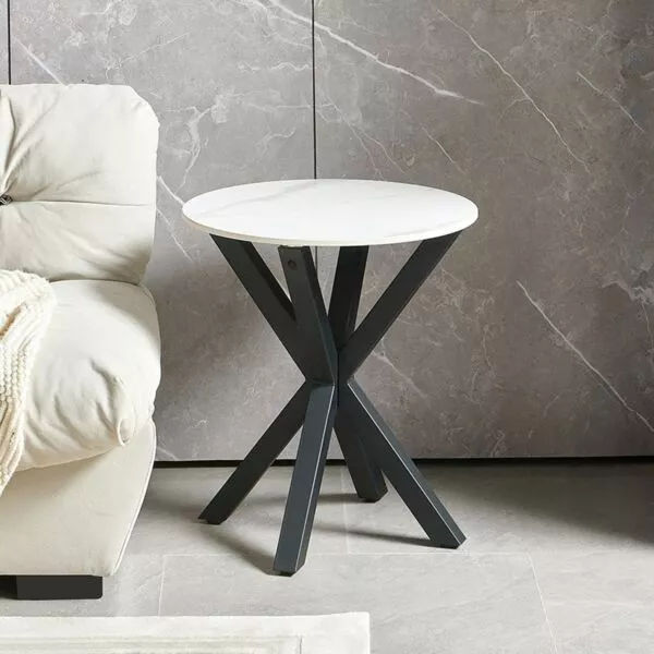 طاولة جانبية بسطح من الحجر الملبد من ويلويك