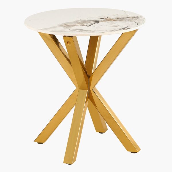 طاولة جانبية بسطح من الحجر الملبد من ويلويكز