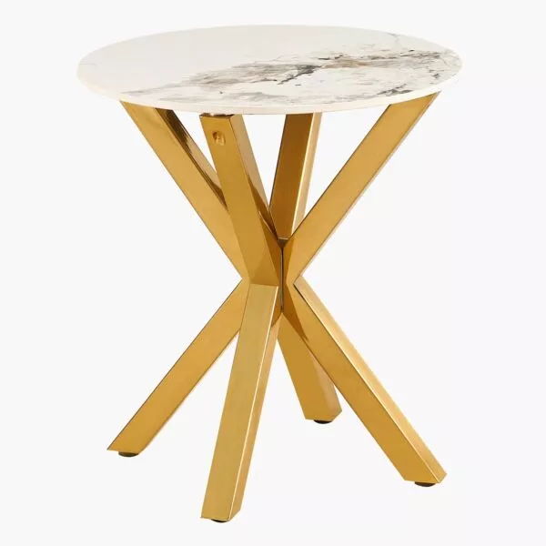 طاولة جانبية بسطح من الحجر الملبد من ويلويكز