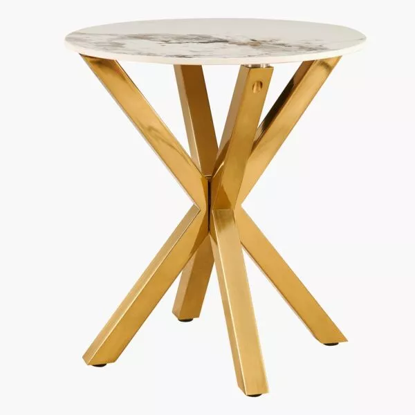 طاولة جانبية بسطح من الحجر الملبد من ويلويكز