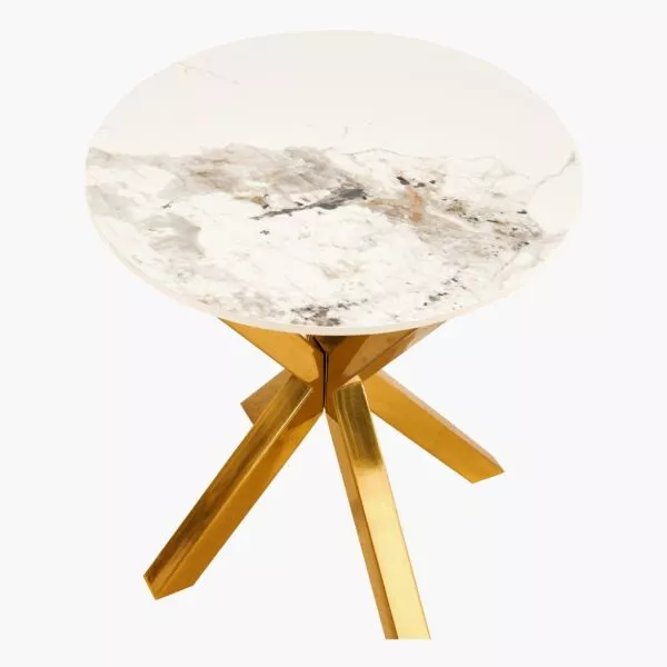 طاولة جانبية بسطح من الحجر الملبد من ويلويكز