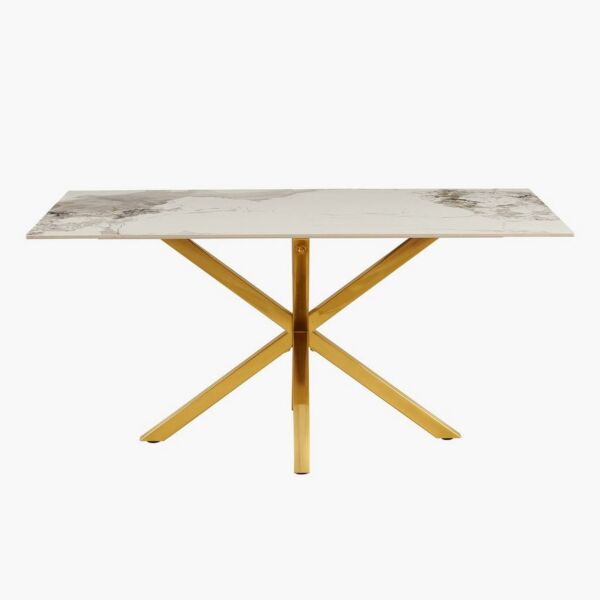 طاولة طعام مع 6 كراسي بسطح من الحجر الملبد ويلويك