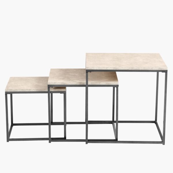 طقم طاولات جانبية متداخلة 3 قطع إيربان من توري