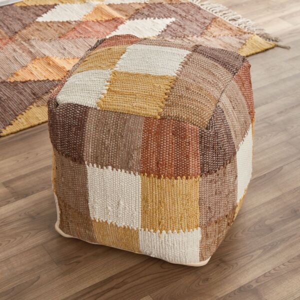 مقعد ومسند قطن معاد تدويره من بليس 40x40x40 سم