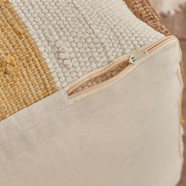 مقعد ومسند قطن معاد تدويره من بليس 40x40x40 سم