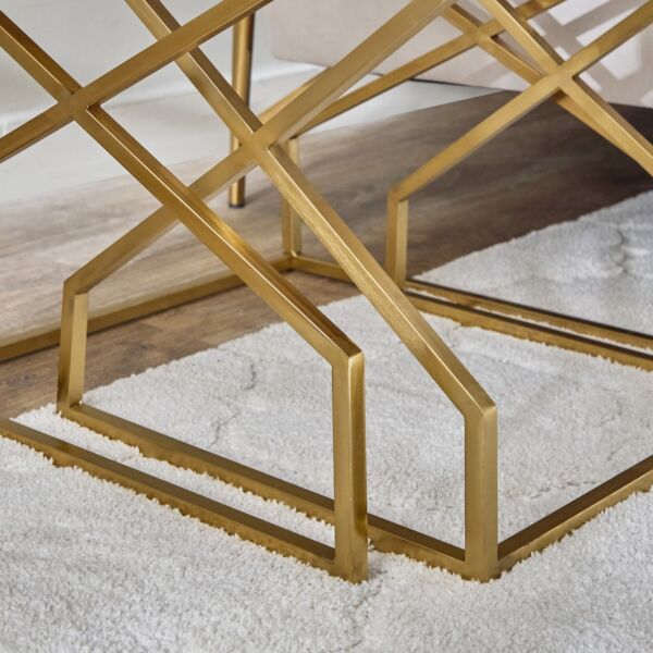 طقم طاولات جانبية متداخلة بسطح رخام - أوتيس