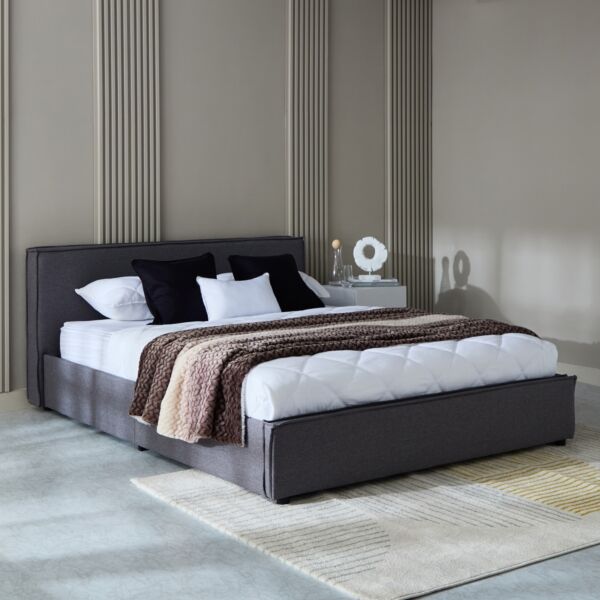 سرير كوين منجد بمساحة تخزين هيدروليك من كولتورب - 160x200 سم