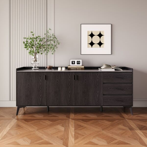 وحدة تخزين 3 أبواب و3 أدراج وسطح من الحجر الملبد من مارويل	