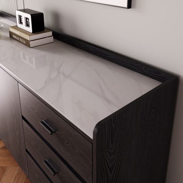 وحدة تخزين 3 أبواب و3 أدراج وسطح من الحجر الملبد من مارويل	