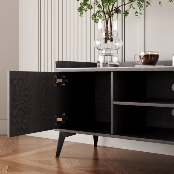 طاولة تلفزيون 150 سم مع سطح حجر ملبد للأجهزة حتى 65 بوصة من مارويل