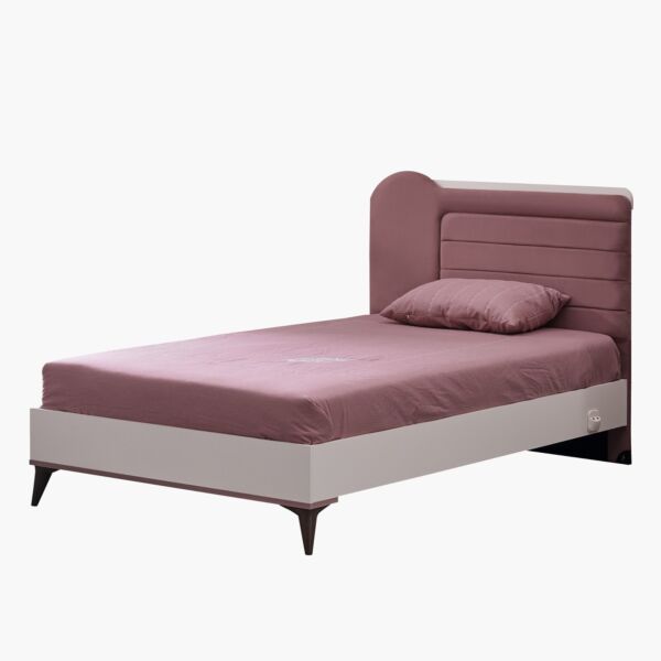 سرير توين ذكي بلوح رأسي منجد من مايبيل - 120x200 سم